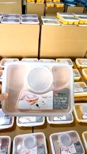 Lunch Box Tempat Bekal Makan Anak Sekolah TK Wadah Sayur Anti Tumpah Wadah Sayur Dengan Tutup Bahan Plastik Berkualitas Kapasitas 3000 Ml - Lazada