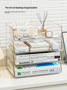 YA JIA LI JIA | Transparent Multi-Layer Desk Organizer Classification Book Document Folder