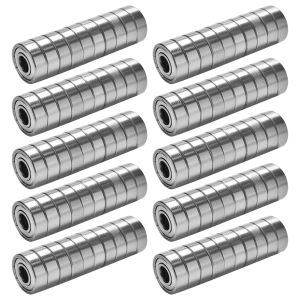 แบริ่งลูกปืนขนาดเล็ก 100 ชิ้นตลับลูกปืนสเก็ตบอร์ดที่มีความหลากหลาย