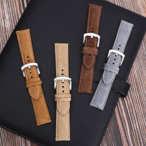 สายนาฬิกาหนังกลับแฮนด์เมด 18 มม.19 มม.20 มม.22 มม.หนัง QUICK RELEASE สายนาฬิกาข้อมือสายรัดข้อมืออุปกรณ์เสริม