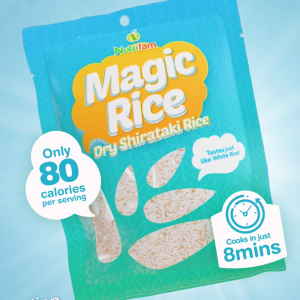 Nutrifam Magic Shirataki Rice 500g–2kg Low Calorie Konjac Rice Quick Cook Healthy Rice Alternative