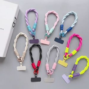 Phone Straps Chain Colorful Hanging Chain Wrist Strap with Card Anti-Lost Telephone Lanyard Phone Accessories