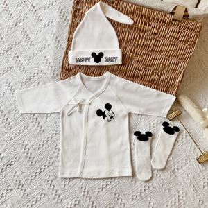 Đồ Ngủ Xuân Thu Cho Trẻ Sơ Sinh Đồ Lót Dài Tay Cotton Mở Tà Cho Trẻ Sơ Sinh Đồ Ngủ Cho Trẻ Sơ Sinh