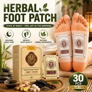 30PCS Herbal Foot Patch Detox Japan Original Natural Foot Care Patch With Herbal Formula Ginger Bamboo Charcoal Extract Overnight Night Care Foot Pad Relaxing Self Care Routine Before Bed Foot Refreshing Patch Easy To Apply Home Spa Foot Care Gift
