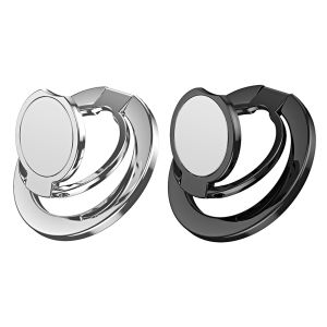 Magsafe metal 3-section middle disc magnetic suction ring bracket 360 ° rotating charging universal folding ultra-thin lifting c