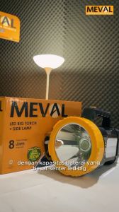 MEVAL Senter LED Super Terang JUMBO 100W & Lampu Samping - Putih MT5-10A