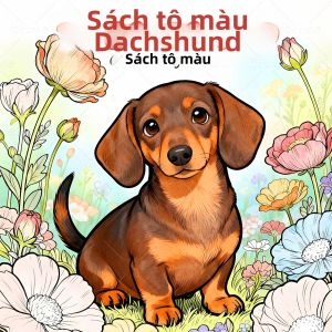 Sách Tô Màu Dành Cho Người Lớn Dachshund Bộ Sách Tô Màu Dễ Thương Ấm Cúng Hoạt Động Hàng Ngày Giúp Giảm Căng Thẳng Và Thư Giãn Lý Tưởng Cho Thanh Thiếu Niên Và Người Lớn