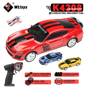 WLtoys K4308 1:43 2.4G RC Drift Racing Car With LED Lights 4WD Gyroscope High Speed RTR Remote Control Car Toy For Kid Gift