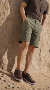 camel active Mens Outdoor Casual Regular Fit Cargo Short Pants - Multicolour 9-303Z26CT0947