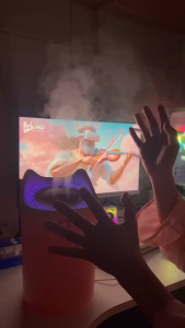 Máy Tạo Ẩm Phun Sương K7 Cỡ Lớn Dung Tích 3000ML Tích Hợp đèn Led 7 Màu 2 Vòi Phun Kiểu Dáng Sang Trọng Tai Mèo