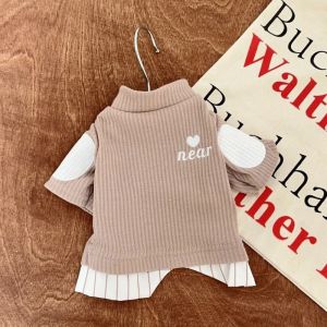 Letter Embroidery Dog Shirt for Small Dogs Autumn Soft Dog Clothes Fashion Puppy Hoodies Cute Warm Cat Pullovers Pet Sweatshirts