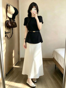 Ge·an·fei | French Style Short Sleeve Long Dress Summer Women