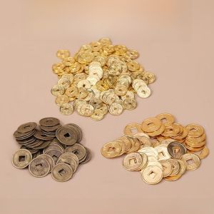 Mini Small Sized Copper Coin DIY Ethnic Style Female Red Rope Anklet Couple Bracelet Lucky Retro Gold Accessories Ornaments