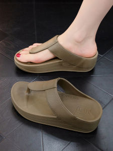 Soervimy Womens Thick Heel Sandals Summer Outdoor Beach Fashion High Heel Anti-Slip Crossbody Slippers Casual Daily Wear