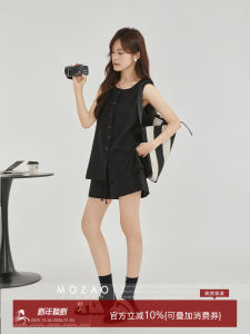 Elegant Black Single-Button Sleeveless Shirt Womens Fashion Korean Style Commute Straight-Line Body Slimming Top