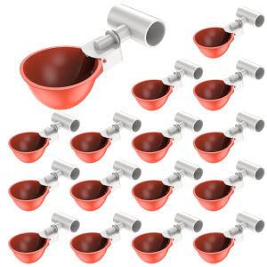 Chicken Waterer Cup Set Chicken Drinking Bowl Poultry Water Cup Automatic Chicken Waterer Cup Drinking Bowls Water Dispenser