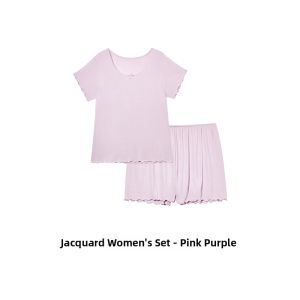 Ubras | Comfortable Soft Couple Sleepwear Set Short Sleeve Short Pants Modal Spring Summer