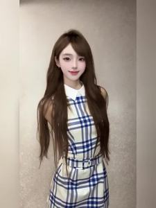 CHANGTONG | Checked Waist-cinching Petite Dress