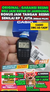 CASIO ORIGINAL - CASIO DBC-32-1A - Hitam - Resin - Jam dunia JD19ST