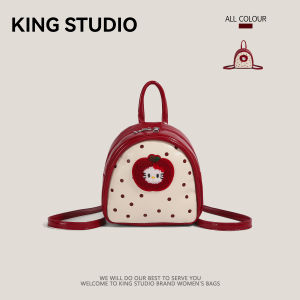 Cute Apple Kitty Cat Womens Backpack Fashionable College Style Handbag Bookbag Dual Shoulder Bag Trendy Commuter Zipper Closure