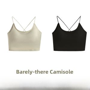 miiow | Cross Back Bralette Strapless Womens Thin Gathered No Wear Anti Exposure 2025 New Style MiiOW Cat Person Mod Cup Nylon Fabric