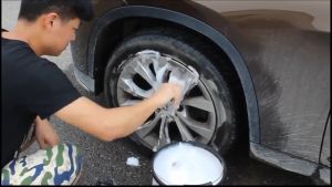 3PCS/Set Sikat Velg Mobil Sikat Pelak Mobil Hub Ring Wheel Brush Tahan Lama Sikat Moto Mobil untuk Pembersihan Mendalam