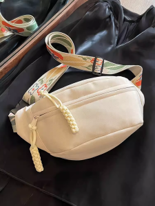 กระเป๋าผ้าใบลำลองสำหรับผู้หญิง กระเป๋าคาดเอวแบบสะพายข้างกีฬา กระเป๋าคาดหน้าอกแบบอเนกประสงค์ กระเป๋าสะพายไหล่แบบลำลอง กระเป๋าสะพายข้างลายทางสุดเทรนด์