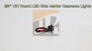 3LED 3/4" Round Trailer Side Marker Indicator LED Light For Truck Car 12V 24V