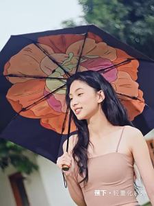 Beneunder | Floral Double Layer Anti-UV Folding Umbrella 3 Sections