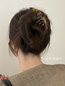 Gentle and Cool. Hair Comb Coiled Hair ~ Seven Fluted Disc Hair Comb Back Head Bean Bag Bun Fixed Gadget Barrettes