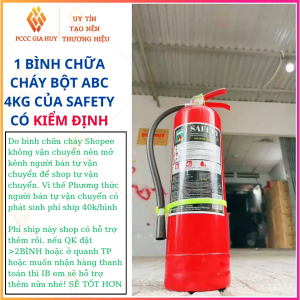 Bình chữa cháy bột ABC 4kg Safety/Việt Nam có tem kiểm định