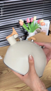 Geometric Kettle - Stainless Steel 2.5L/3L Capacity with Whistle Feature and Wooden Handle - Aesthetic Drinkware Jugs Traditional Coffee Tea Metal water  container initan whistling  kettle