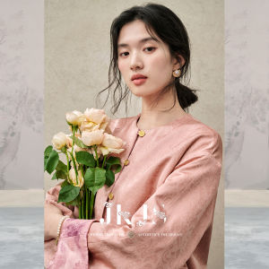 JK＆JS | Áo Khoác Lụa Jacquard Hai Cách Mặc