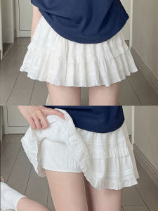 YAYANGREN | Summer White Skirt A-Line Short Dress Small Women Pleated Flared Skirt