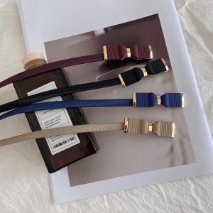 Panda SJK Belts Women Elastic Thin Bow Waistband Ladies Jeans Pants Korean Fashion Dress Female Adjustable Slim Sweet Luxury Belt tali pinggang perempuan