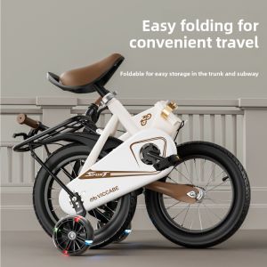 Foldable Childrens Bicycle for Girls And Boys Aged 2-3 5 6 9 Kids Pedal Bike Large Toddler Bike Child Bicycle