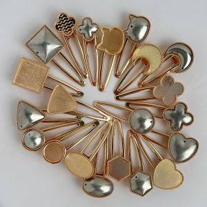 Kẹp Tóc DIY Thủ Công Khung Đáy Chàm Truyền Thống Trang Sức Tóc Hợp Kim Trang Trí Tóc Kiểu Trung Hoa Mới Chất Liệu Vải