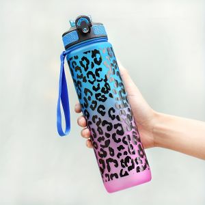 1000ml/34oz Outdoor Sports Water Bottle with Lid Durable and Leak-Proof Suitable for Running Cycling Birthday Gift Gift