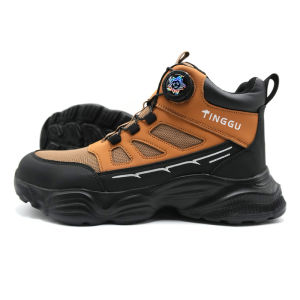 New mens lightweight safety shoes anti-smashing anti-puncture waterproof and wear-resistant work shoes fashion protective shoes