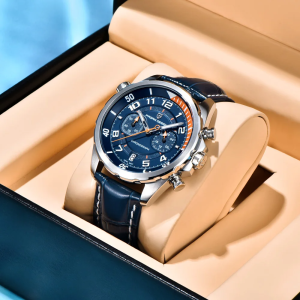 PAGANI THIẾT KẾ 2025 Đồng Hồ Thạch Anh Sang Trọng Dành Cho Nam Dây Da Phong Trào Quân Sự Dạ Quang Tay Đèn Nền Ngày Tự Động Pha Mặt Trăng