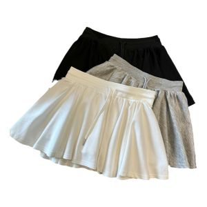 GUZILIAN | Ballet Style Mini Skirt Womens Summer Tennis Sports Skirt High Waist A-Line Mini Skirt Small Size Casual Short Skirt