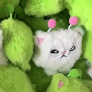 2 Chiếc Dễ Thương Mèo Ngoài Hành Tinh Sang Trọng Bộ Móc Khóa Kawaii Lông Tơ Mèo Búp Bê Mặt Dây Chuyền Thú Nhồi Bông Mềm Mại Móc Khóa Cho Bé Gái Ba Lô Đồ Trang Trí