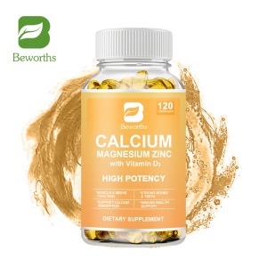 BEWORTHS Calcium Magnesium Zinc Capsules with Vitamin D for Nerve & Muscle Function Strong Bones & Teeth Support Immune Health
