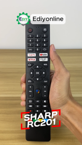 【𝐅𝐑𝐄𝐄 𝐁𝐀𝐓𝐓𝐄𝐑𝐘 𝐀𝐀𝐀𝐗𝟐】Remote Control For SHARP RC201 Aquos Android Smart TV EK2X 4T-C50EK2X 4T-C55EK2X 4T-C60EK2X Youtube Netflix