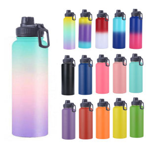 18oz 32oz 40oz Double Wall Hydroes Stainless Steel Water Bottle with Straw Lid Vacuum Insulated Flask Thermos for Sports
