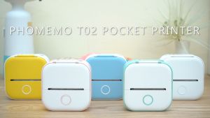 HOT SALES-Phomemo T02 Sticker Printer Portable Label Maker- Mini Thermal Printer T02 Sticker Maker Machine Portable Bluetooth Pocket Phone Printer Study Supplies for Anatomy Flashcards DIY Journal Photos Notes Keep For 10 Years Fade Resistant