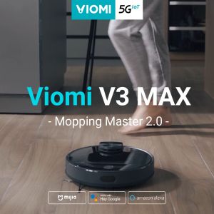 Viomi V3 Max Robot Vacuum Cleaner | 3-in-1 Functions | LIDAR Navigation Tech | Viomi - 1 Year Warranty