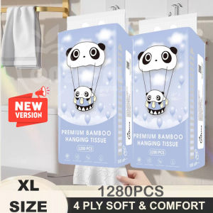 NEW HANGING Bamboo Tissue Bigger Size XL /Soft Facial Tissue 4 Ply 1280 pcs Premium Tissue / Tissue Paper/ Tisu Baby