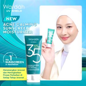 Wardah UV Shield Acne Calming Sunscreen Moisturizer SPF 35 PA+++ 35 ml