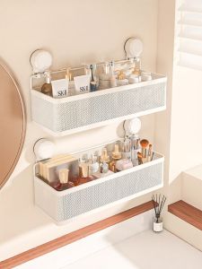 Wall-Mounted No-Drill Bathroom Storage Rack
